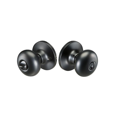 Yale Entry Lock with Sinclair Knob and Kwikset Keyway Black Finish SNEB6